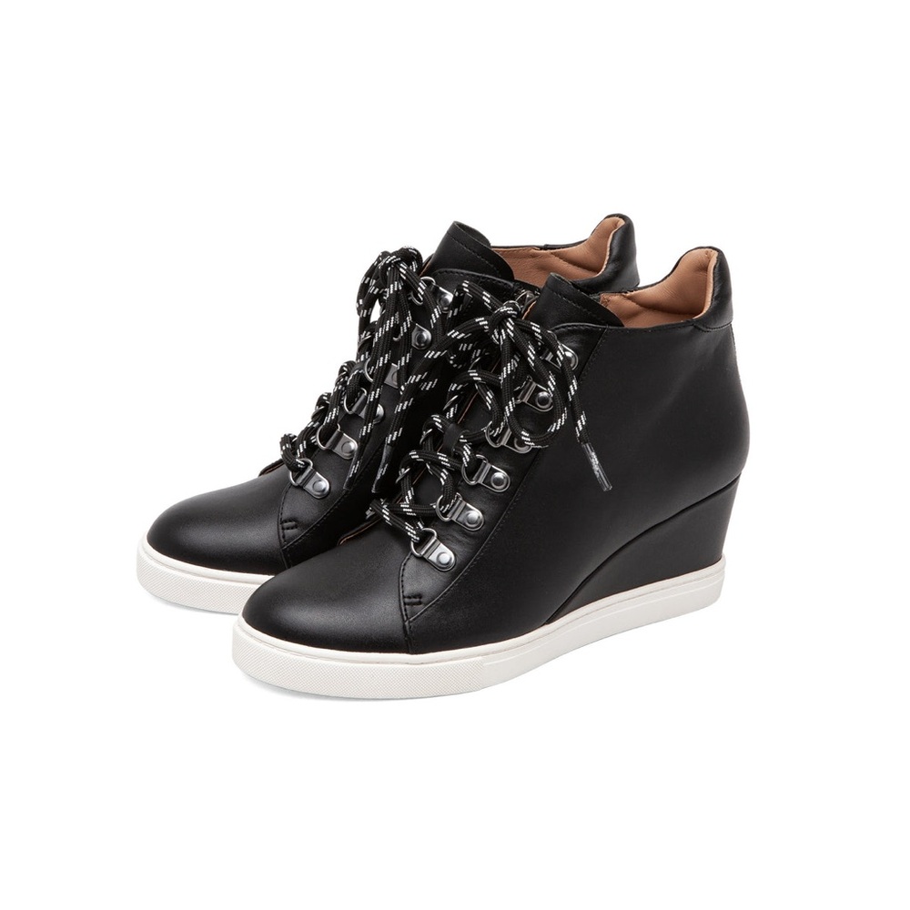 LINEA PAOLA FINA | Sporty Wedge Sneakers Leather SZ 9 Women’s